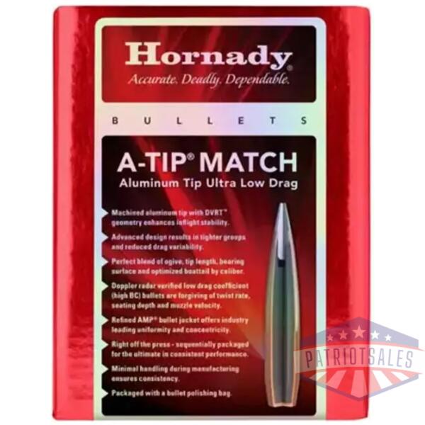 Hornady A-Tip Match Rifle Bullets SEQUENTIAL 6.5mm .264" 153 gr (1-8") 500/ct