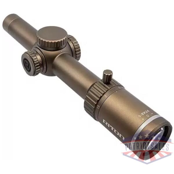 REFURBISHED Riton Rifle Scope X3 Series Tactix 1-8x24IR - Flat Dark Earth