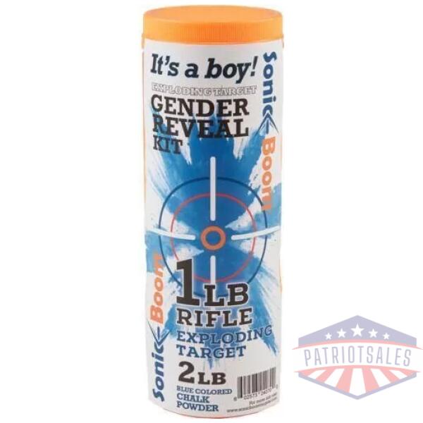 Sonic Boom Exploding Rifle Target - Gender Reveal Kit - Boy