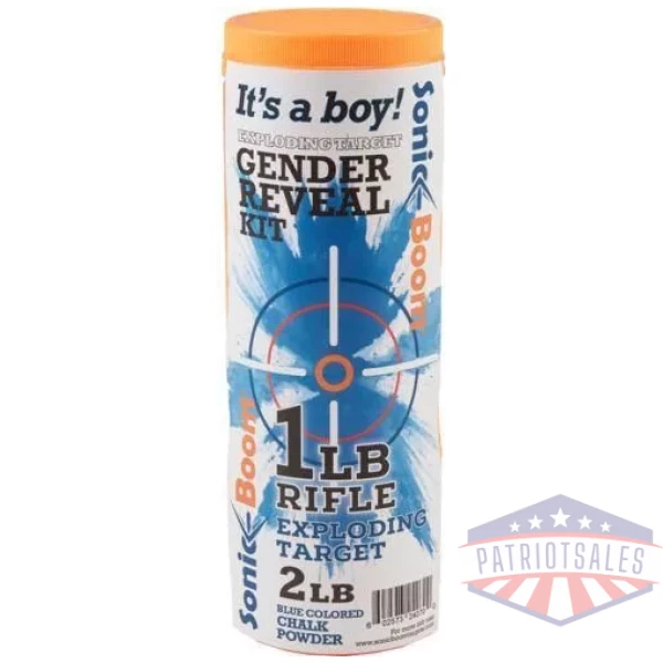 Sonic Boom Exploding Rifle Target - Gender Reveal Kit - Boy