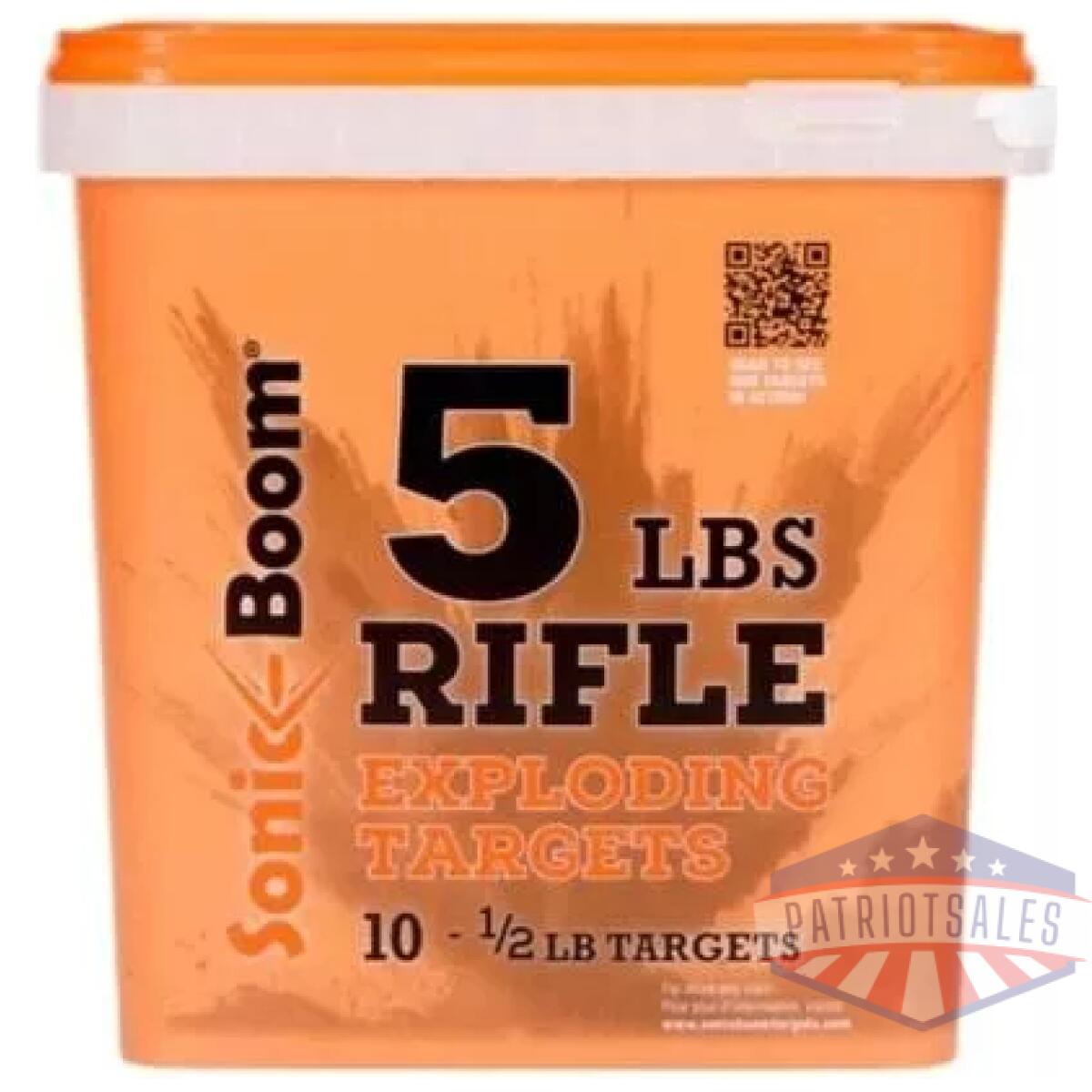 Sonic boom 1/2 lb exploding rifle targets 10/ct bucket - image 1