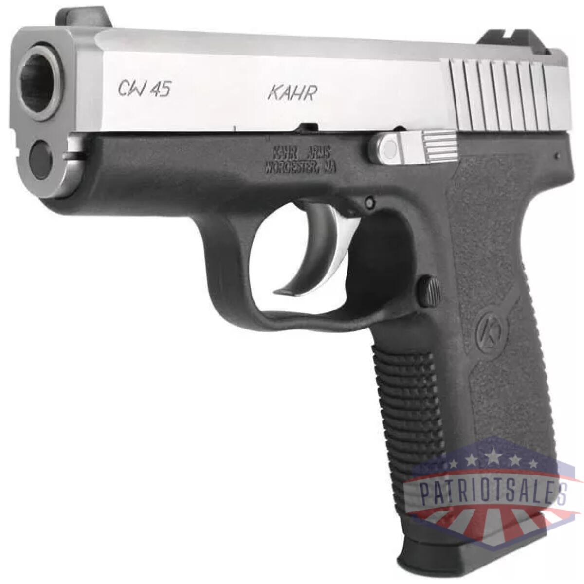 Kahr cw45 handgun. 45 acp 6rd magazine 3. 64' barrel  stainless slide /black grip - image 1