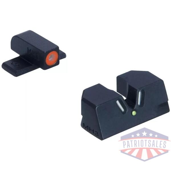 Meprolight Hyper Bright V-Sight Fixed Pistol Set for Sig P226 Green with Orange Front