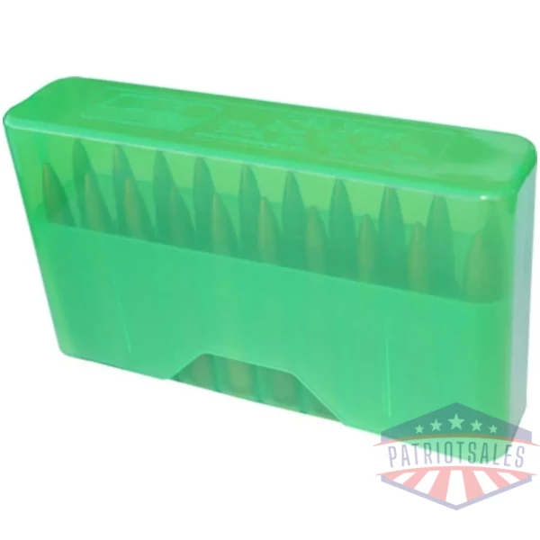 MTM J-20 Slip Top Ammo Box .17/.223/.222 Magnum Clear Green