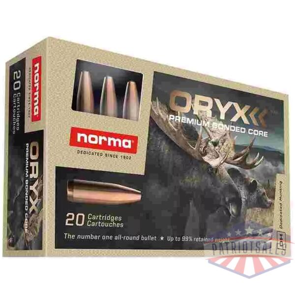 Norma ORYX Rifle Ammunition 6.5 Creedmoor 156gr JSP 2850 fps 20/ct