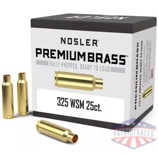Nosler Unprimed Brass Rifle Cartridge Cases 25/ct .325 WSM