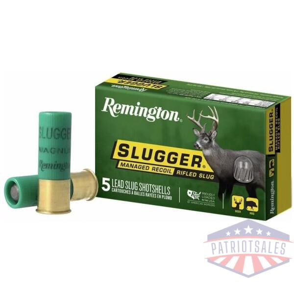 Remington Slugger Managed-Recoil Rifled Slug 12 ga 2 3/4" 1 oz 1200 fps 5/ct