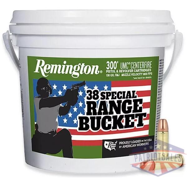 Remington Range Bucket UMC Handgun Ammunition 38 Spl 130 gr. FMJ 800 fps 300/ct