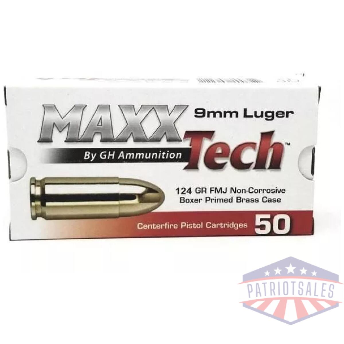Https3a2f2fmedia. Chattanoogashooting. Com2fimages2fproduct2ftlptgb912b2fptgb912b_1 - maxxtech handgun ammunition 9mm luger 124gr fmj 1126 fps 50/ct - https3a2f2fmedia. Chattanoogashooting. Com2fimages2fproduct2ftlptgb912b2fptgb912b 1