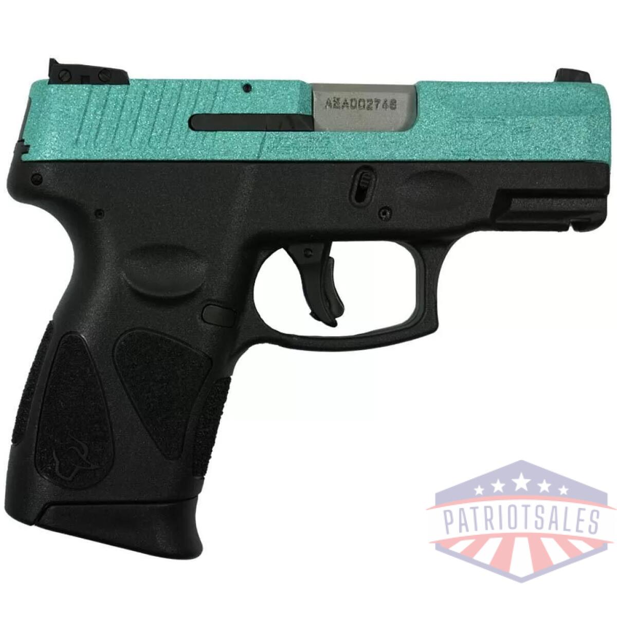Taurus g2c "robin's egg blue glitter" handgun 9mm luger 12rd magazines(2) 3. 2" barrel - image 1
