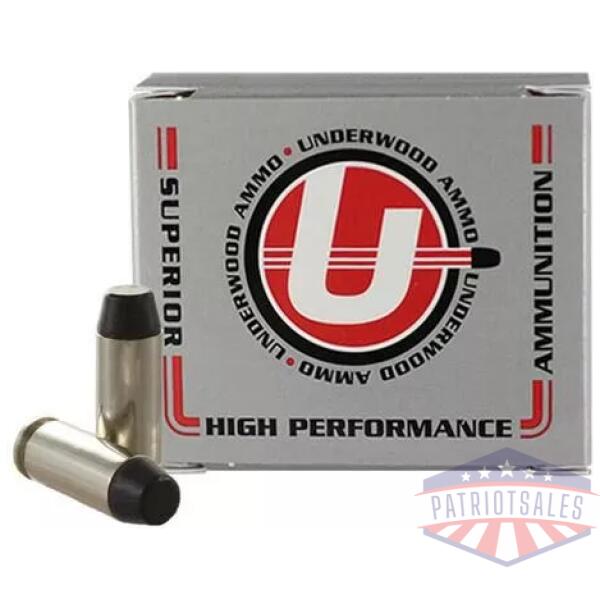 Underwood Ammo Hard Cast Flat Nose Handgun Ammunition 10mm Auto 200gr FN 1250 fps 20/ct