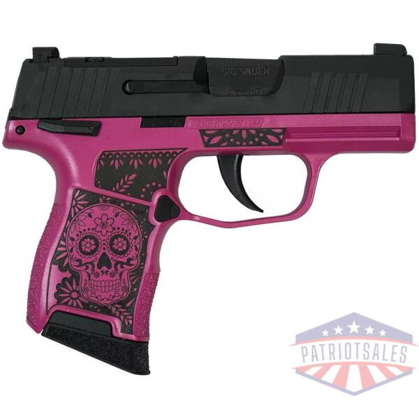 Sig Sauer "Sugar Skull Medusa Pink Frame Only" P365 Optic Ready Handgun 9mm Luger 10rd Magazines(2) 3.1" Barrel X-RAY 3 Sights Manual Safety