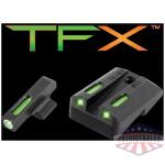 Truglo TFX Tritium/Fiber-Optic Day/Night Sights Fits Novak LoMount cut .260 Front / .450 Rear (1911 5" Govt. .45ACP) Ruger SR1911 Models (regardless o