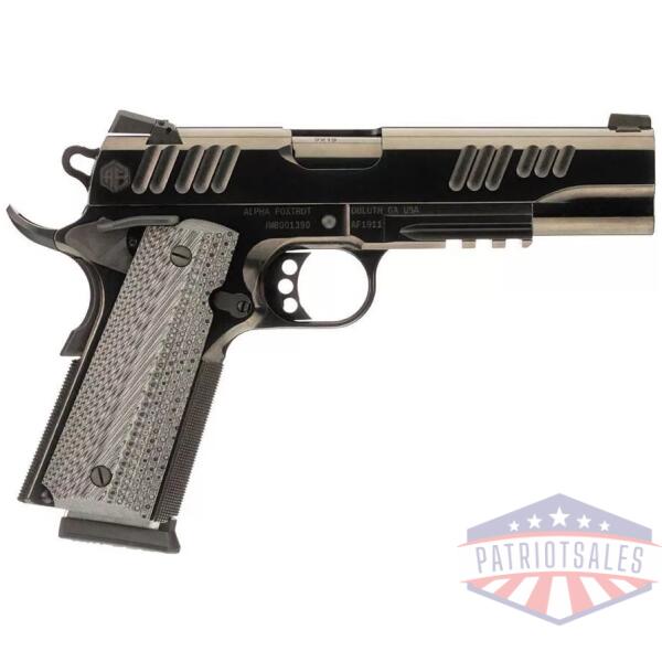 Alpha Foxtrot AF1911 Enhanced 70 Series Handgun 10mm 7rd Magazine 5" Barrel Black Novak Sights RMSc Optic Ready