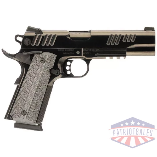Alpha Foxtrot AF1911 Enhanced 70 Series Handgun 10mm 7rd Magazine 5" Barrel Black Novak Sights RMSc Optic Ready