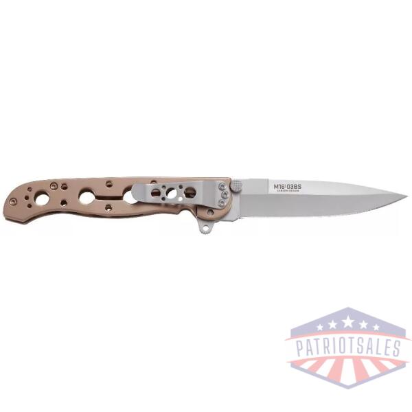 CRKT M16-03BS Bronze with Silver Blade Folding Knife 3 1/2" Blade Bronze