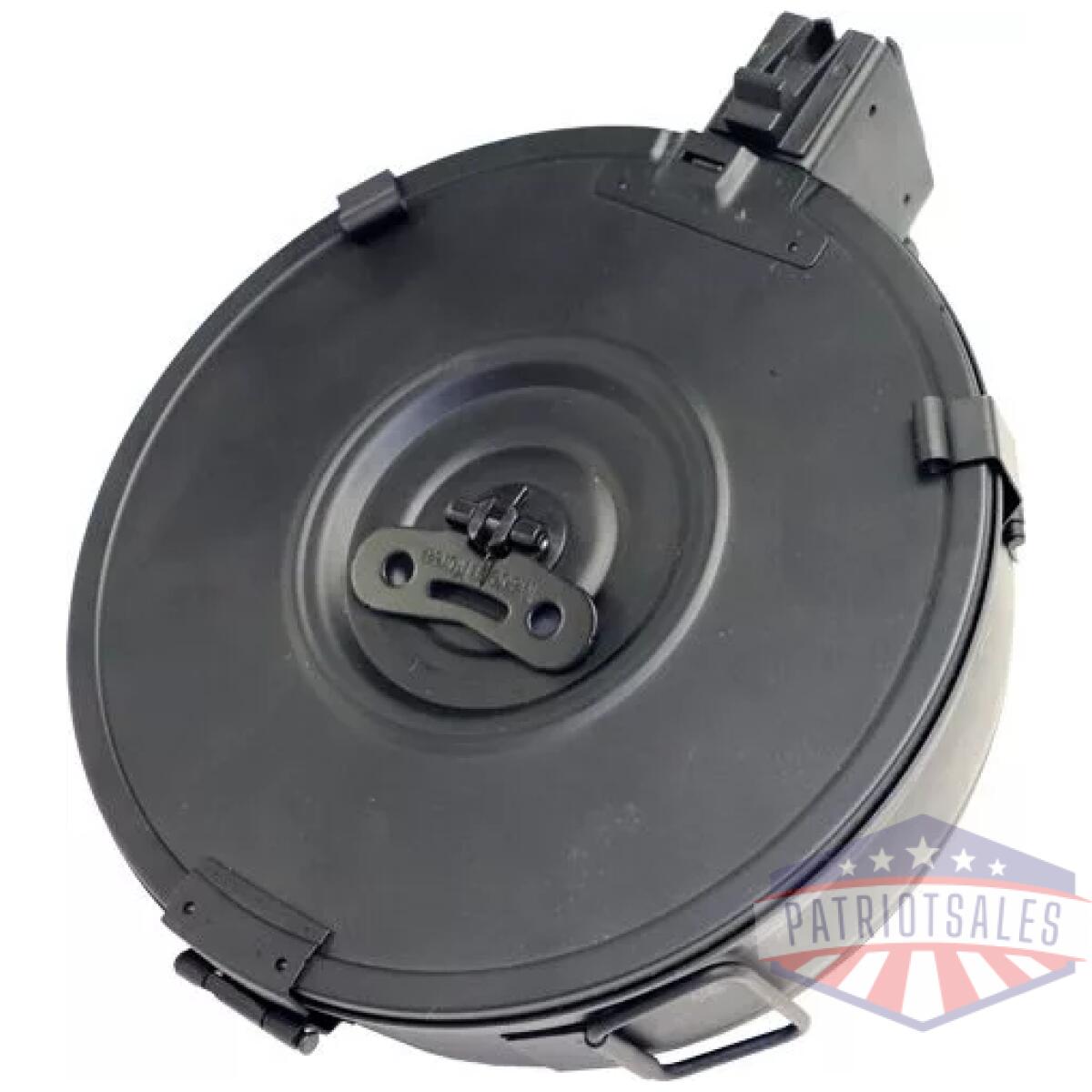 Magak47100_right-angle - iver johnson magazine ak47 - 100rd black metal - magak47100 right angle