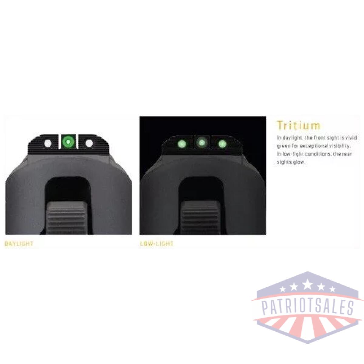 Sox10004_comparison - sig optics pistol sight xray 3 - tritium #8 front #8 rear rnd -