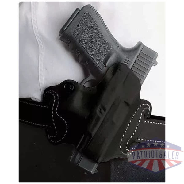 DESANTIS MINI SLIDE HOLSTER - OWB LH LEATHER S/A HELLCAT BLK