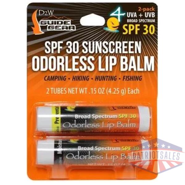 DDW LIP BALM W/SPF-30 ODORLESS - MOISTURIZING 2PK