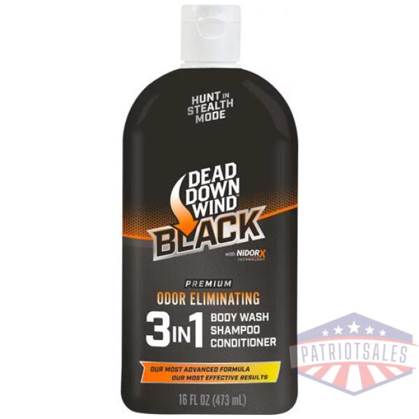 DDW BLACK PREMIUM 3-IN-1 BODY - WASH/SHAMPOO/CONDITIONER 16OZ