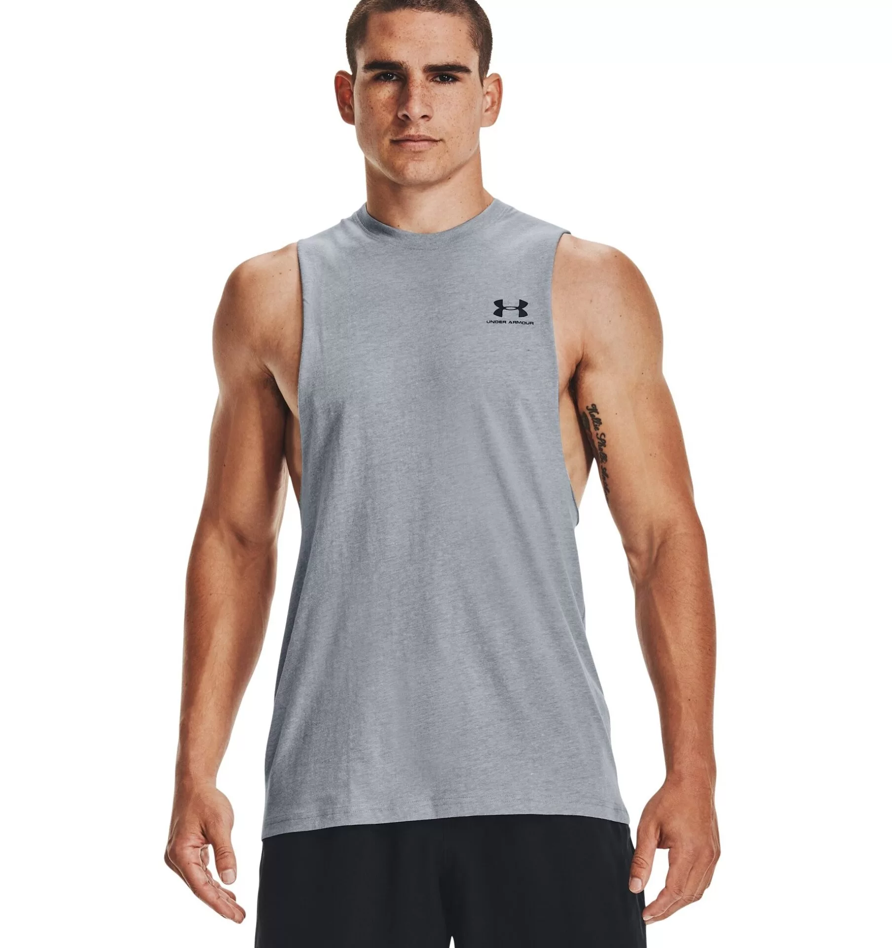 1329286035Sm Men's ua sportstyle left chest cut-off tank - image 1