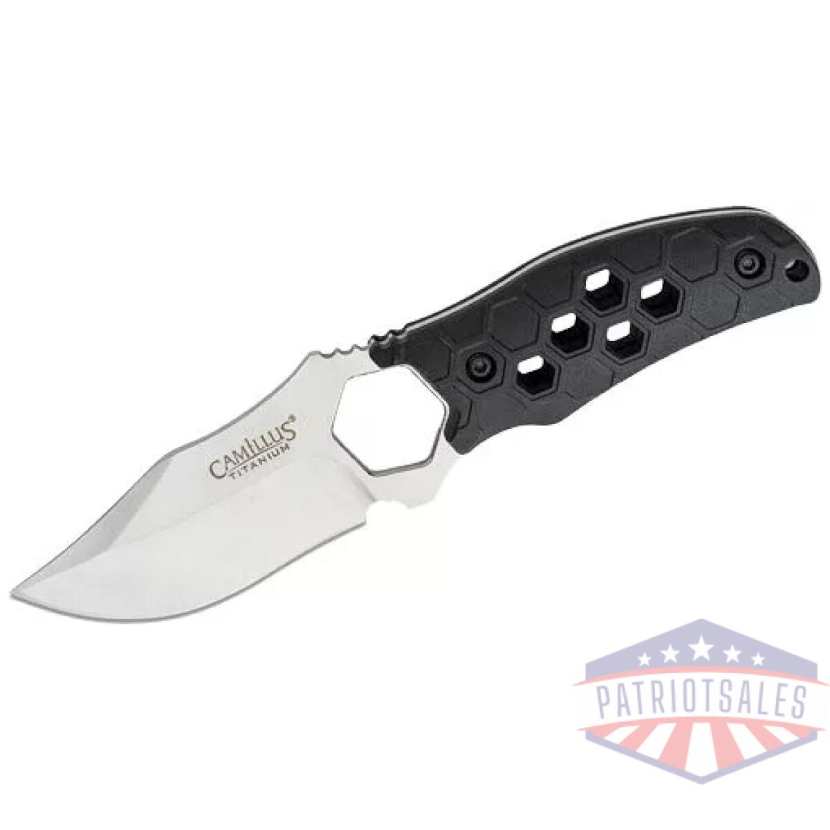 19489c - camillus comb fixed blade - 3. 5" ss blade honeycomb black - 19489c