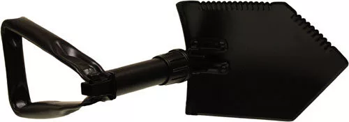 RED ROCK MILITARY TRI-FOLD - SHOVEL W/ CASE 23" OPEN BLACK