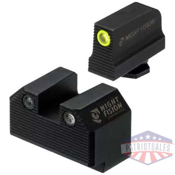 NIGHT FISION TRIT STEALTH YLLW - FRONT/SQUARE SET FOR GLOCK