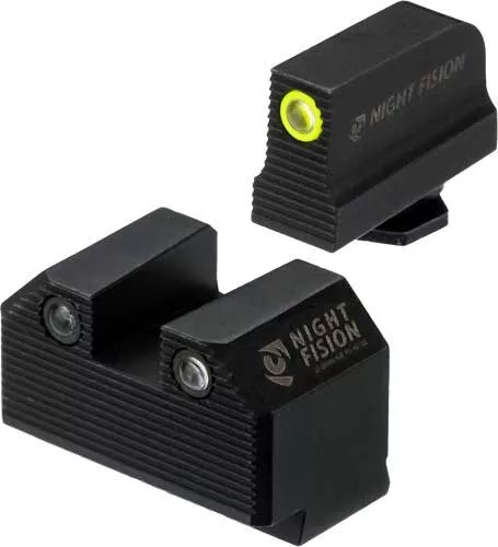 NIGHT FISION TRIT STEALTH YLLW - FRONT/SQUARE SET FOR GLOCK