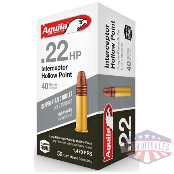 AGUILA INTERCEPTOR 22LR 40GR - LEAD-HP 1000RD CASE LOT