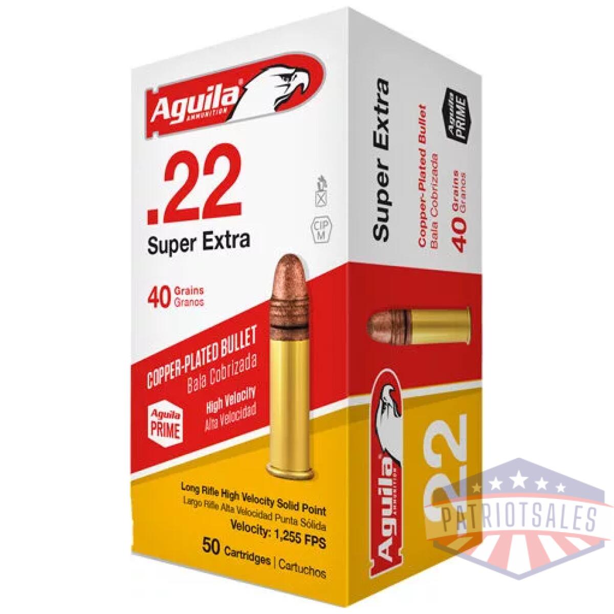 Aguila high-vel 22lr 40gr - lead-rn 2000rd case lot - image 1