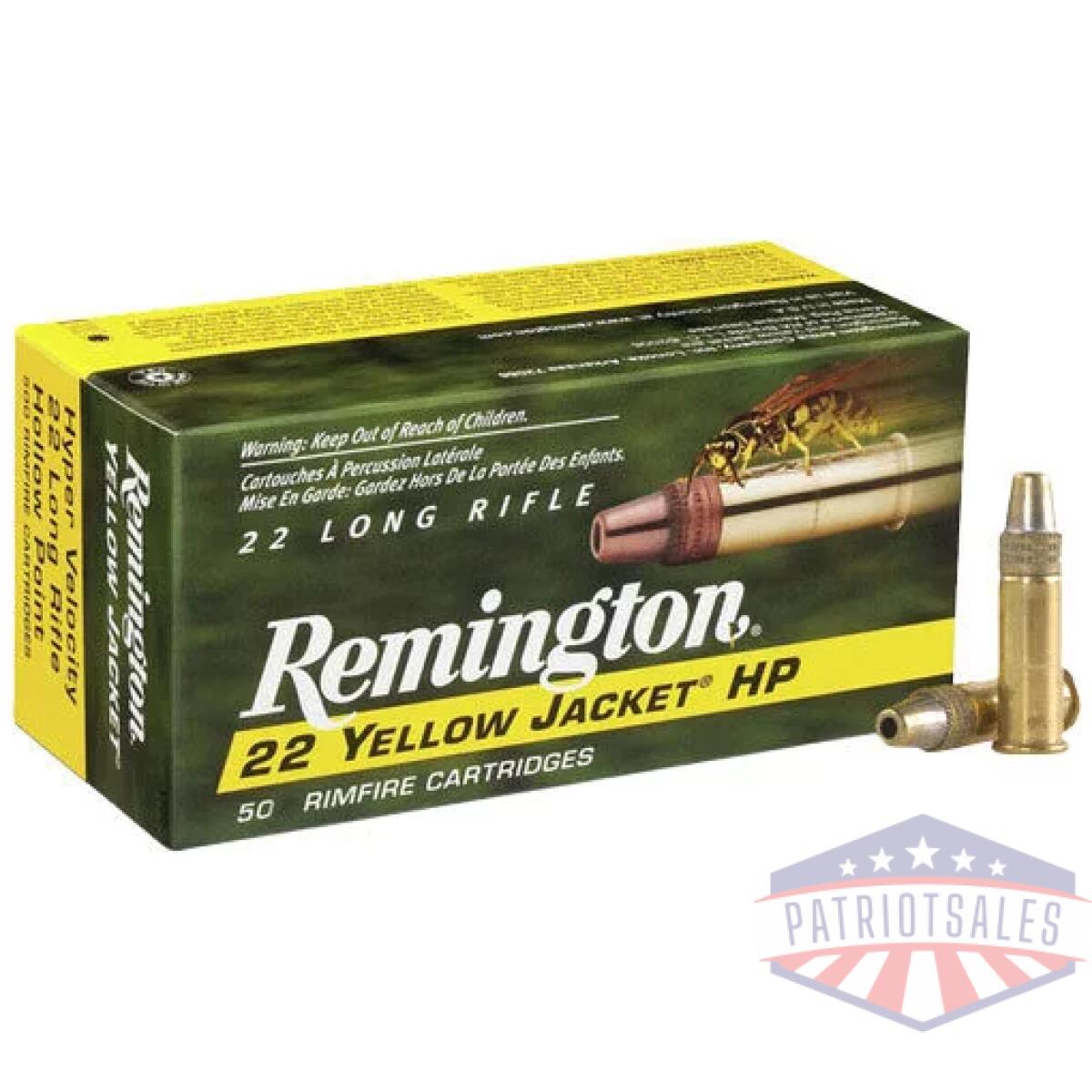 Remington yellow jacket 22lr - 33gr tc lead-hp 50rd 100bx/cs - image 1