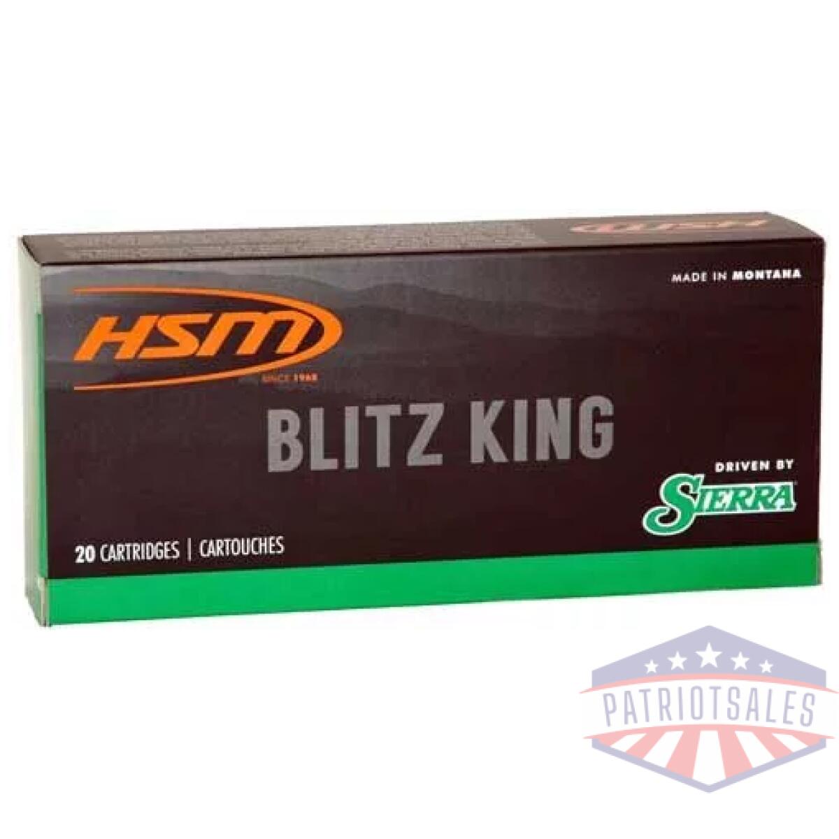 Hsm 22-250 rem 55gr blitzking - 20rd 25bx/cs - image 1