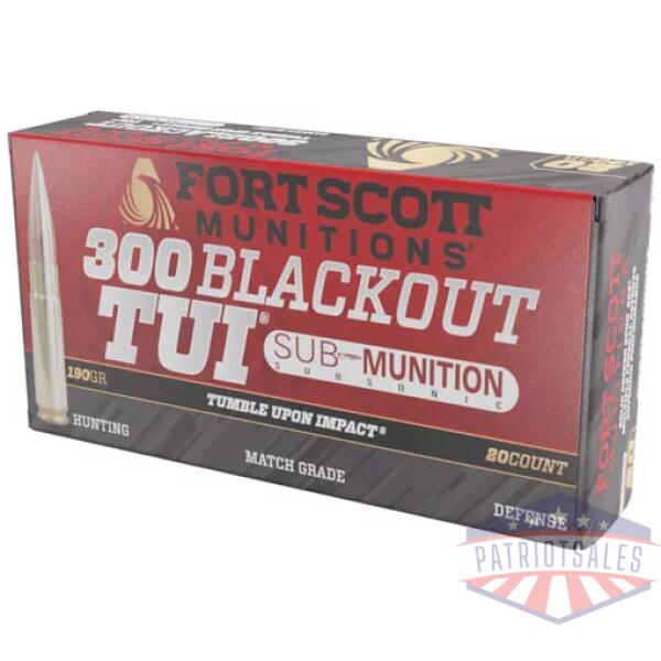 FORT SCOTT 300 AAC 190GR TUI - SOLID COPPER 20RD 25BX/C