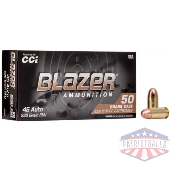 CCI BLAZER BRASS 45 ACP 230GR - FMJ 50RD 20BX/CS