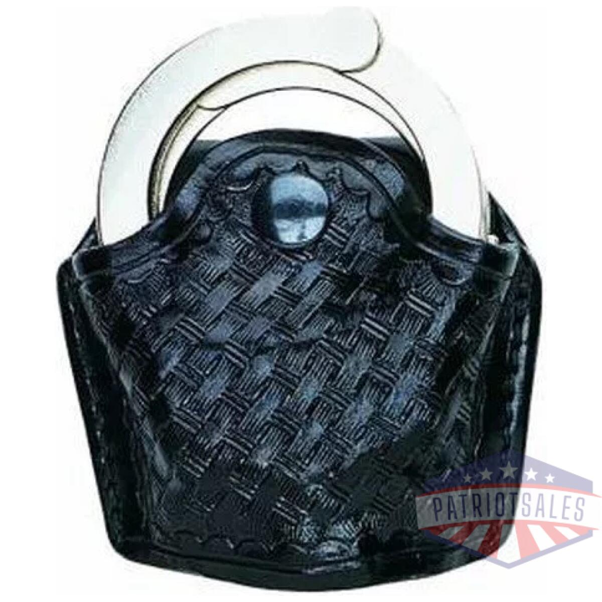 A606-bw - open top hinged handcuff case - a606 bw