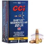CCI QUIET 22LR 40GR SEGMENTED - HP 710FPS 50RD 100BX/CS