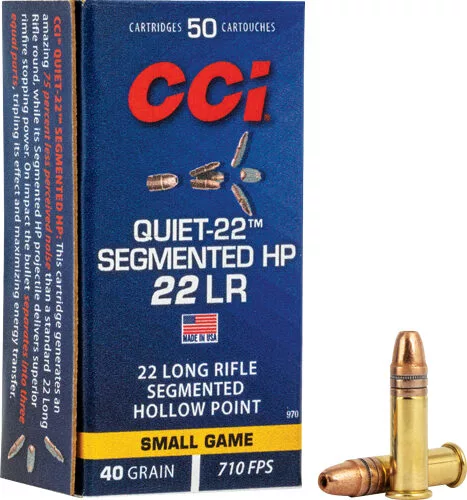CCI QUIET 22LR 40GR SEGMENTED - HP 710FPS 50RD 100BX/CS