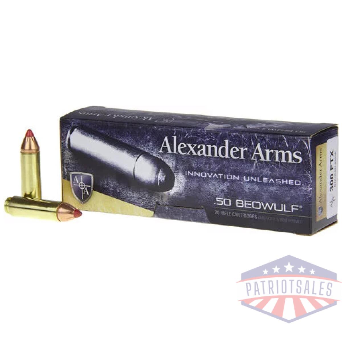 Ab300ftxbox - alexander 50 beowulf 300gr ftx - 20rd 10bx/cs - ab300ftxbox