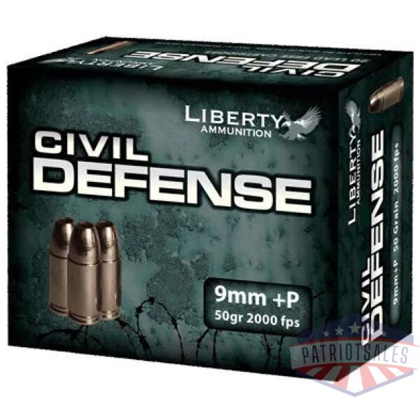 LIBERTY CIVIL DEFENSE - 9MM LUGER 50GR HP 20RD 10BX/CS