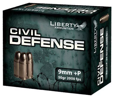 LIBERTY CIVIL DEFENSE - 9MM LUGER 50GR HP 20RD 10BX/CS