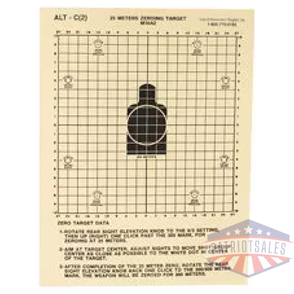 ACTION TGT 25 METERS DOD M16A2 100PK