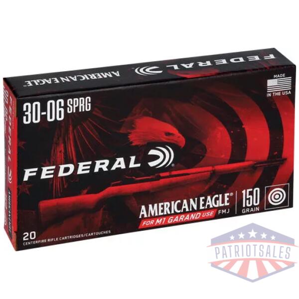 FEDERAL AE M1 GARAND 30-06 - 150GR FMJ 20RD 10BX/CS