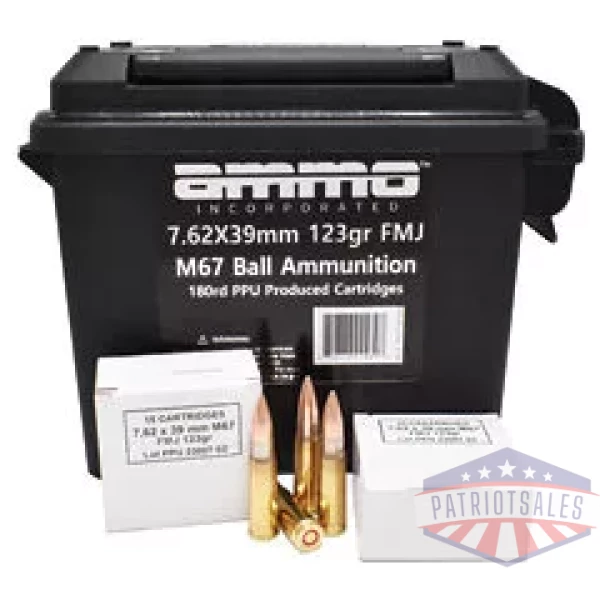 AMMO INC 7.62X39MM 123GR FMJ 180RD