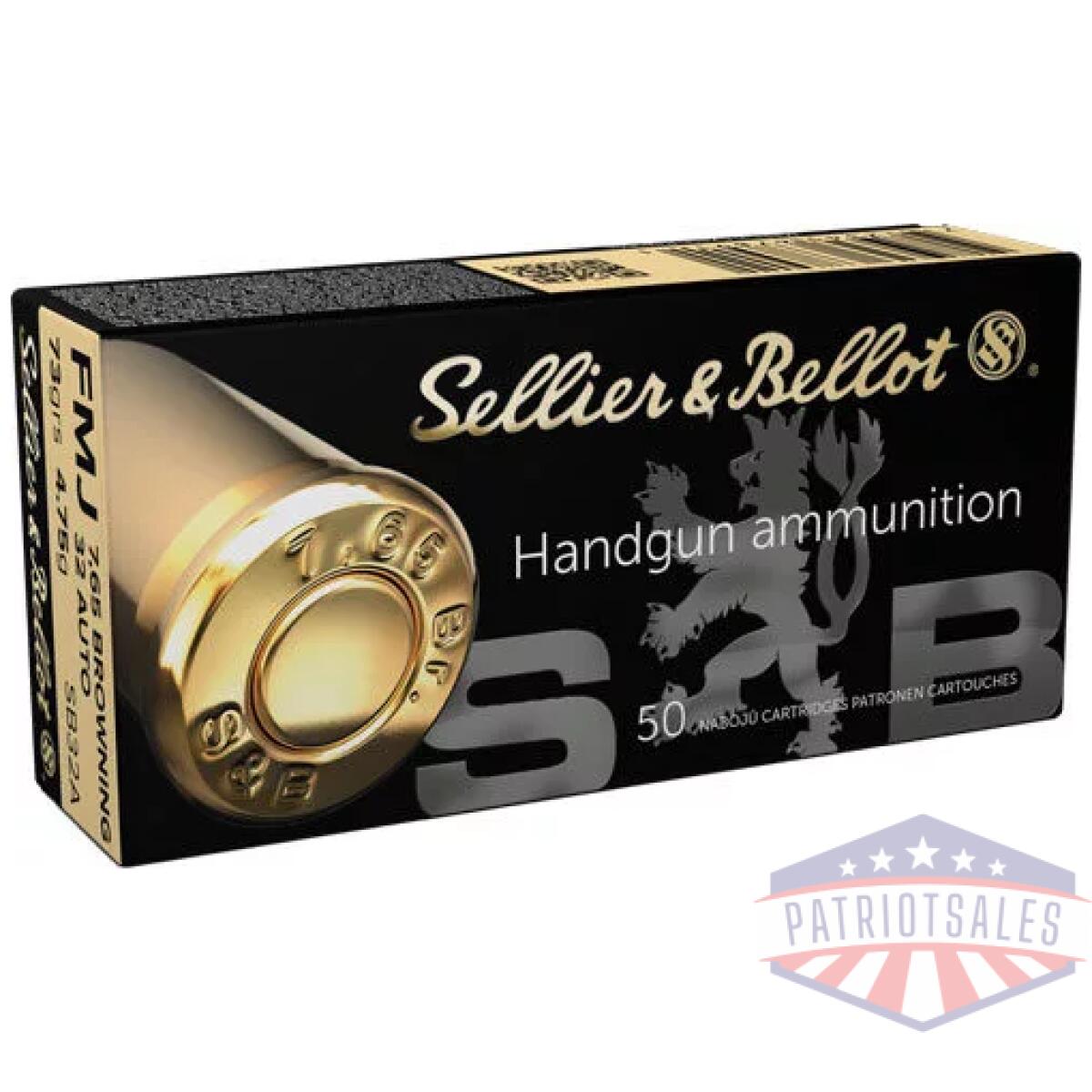 S&b 32 acp 73gr fmj-rn - 50rd 40bx/cs - image 1