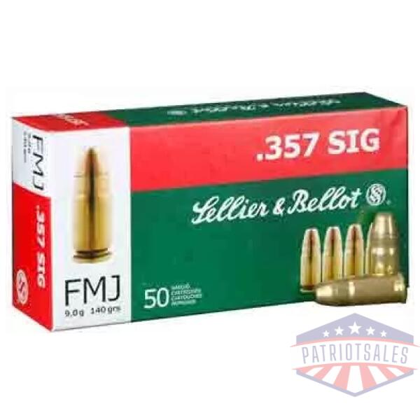 S&B 357 SIG 140GR FMJ - 50RD 20BX/CS