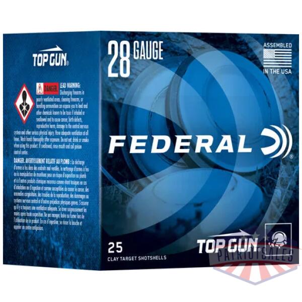 FEDERAL TOP GUN 28GA 2.75" 3/4 - OZ #8 1330FPS 250RD CASE LOT