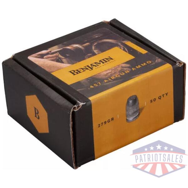 BENJAMIN 457 CALIBER PELLETS - 279 GRAIN FLAT NOSE 50 PACK
