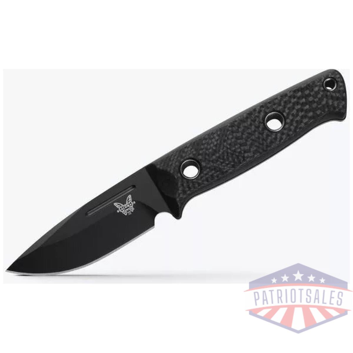 Bm-165bk - mini bushcrafter | carbon fiber | drop-point - bm 165bk